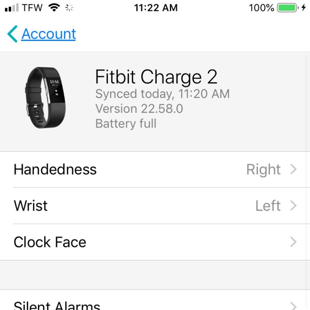 Fitbit Charge 2 Fitness Tracker- S Paw Print band - Picture 2 of 8
